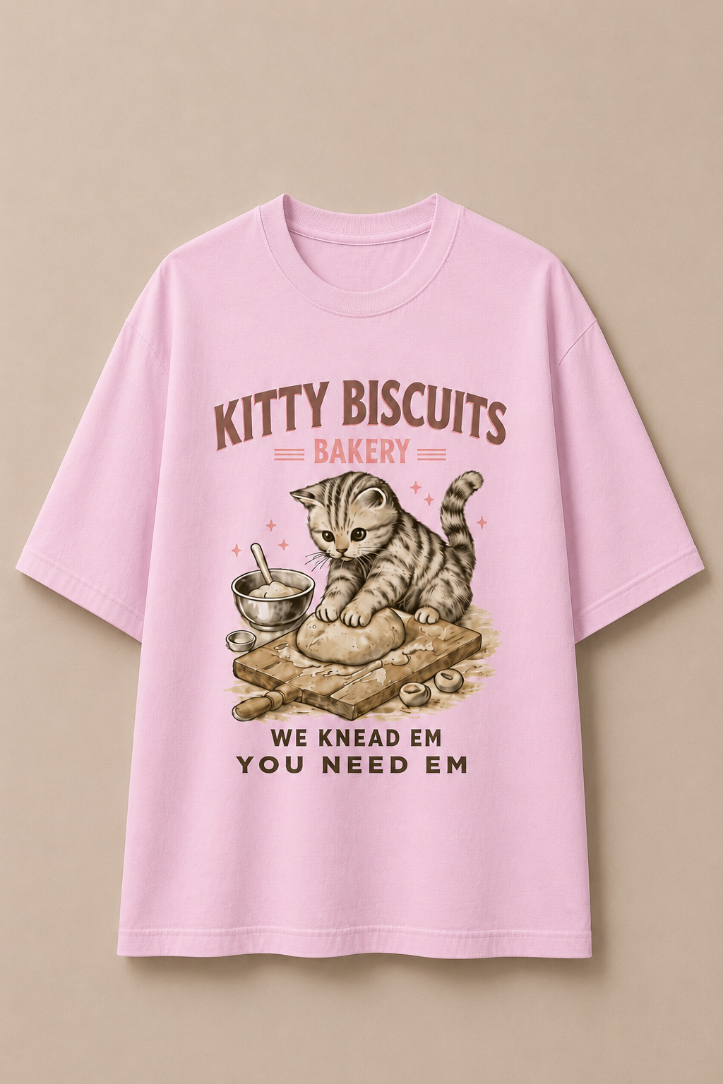 Kitty Biscuit-Oversized tee