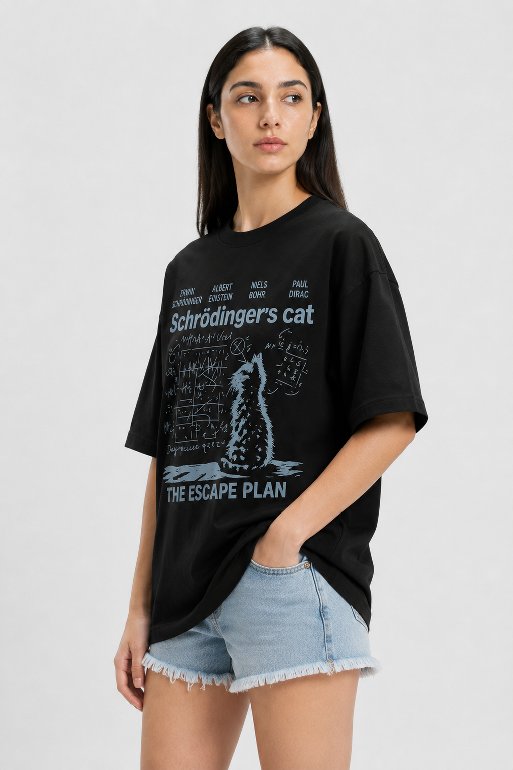 Schrodinger's Cat-Oversized tee