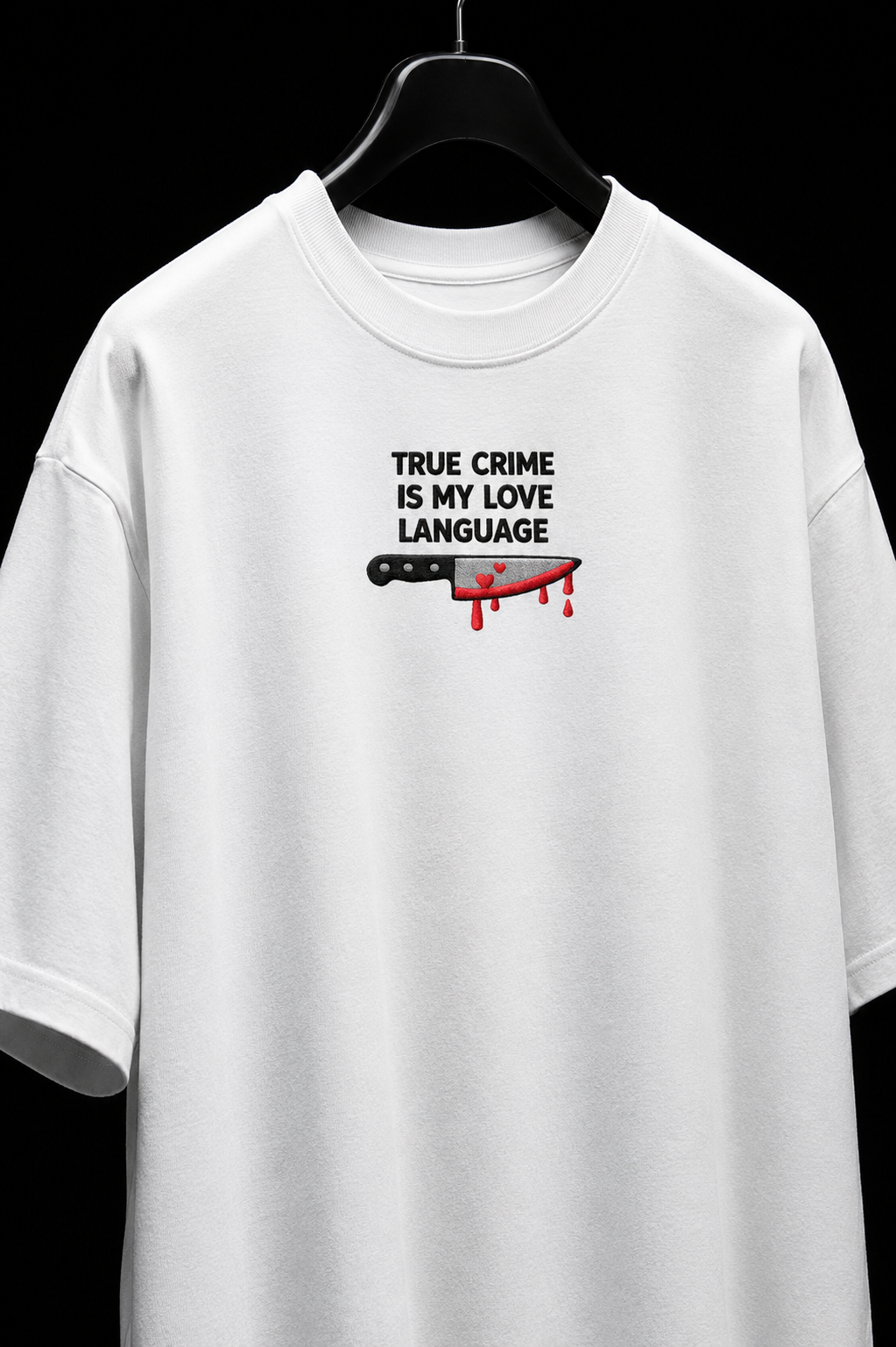 Love Language Embroidered Oversized tee