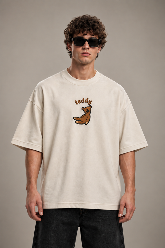 Mr. Teddy β Oversized Embroidered Tee