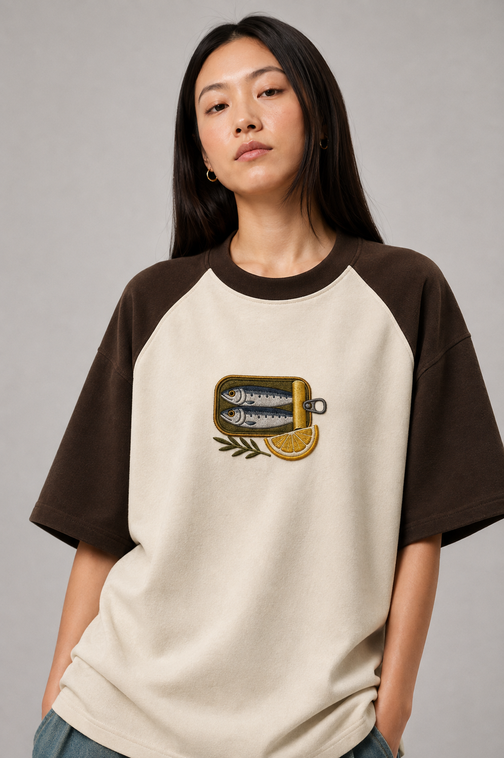 Sardine Society Embroidered Raglan Tee