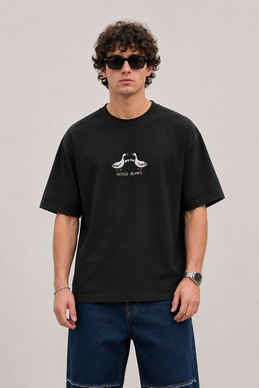 Goose Bumps- Embroidered Oversized tee