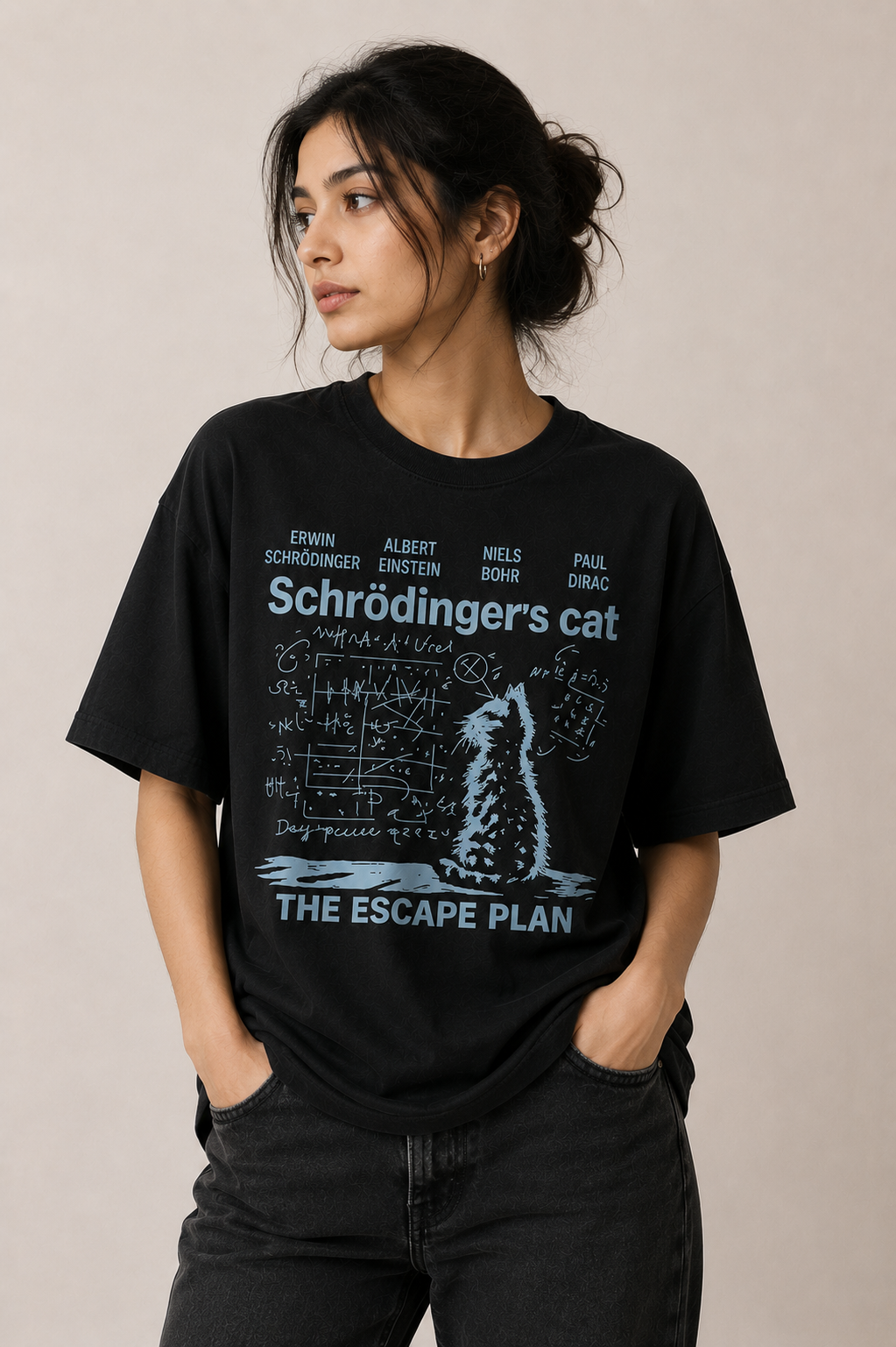 Schrodinger's Cat-Oversized Tee