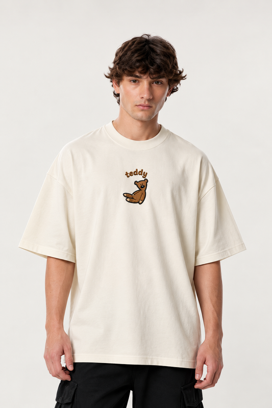 Mr. Teddy β Oversized Embroidered Tee