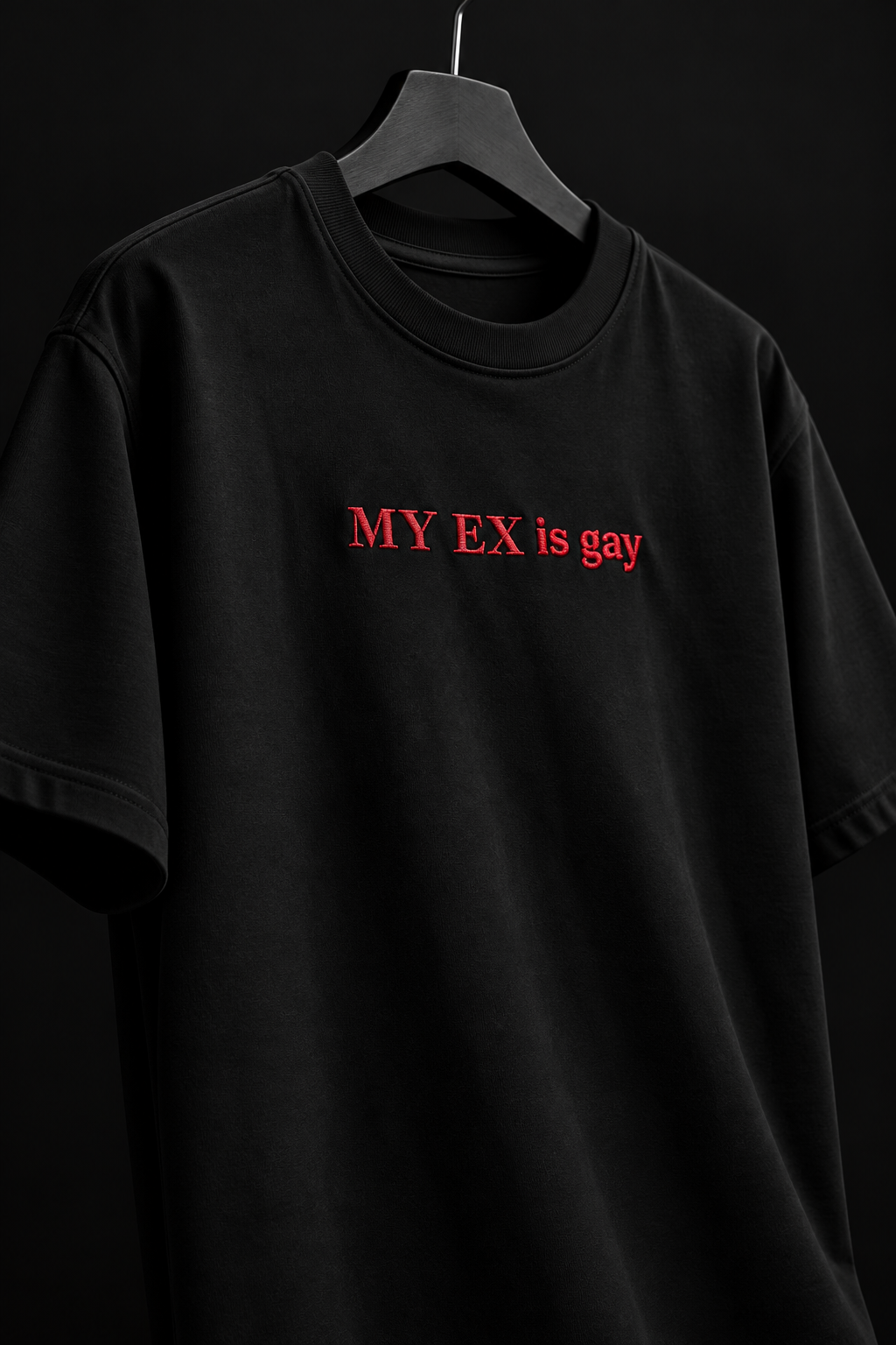Ex is gay- Embroidered Oversized tee