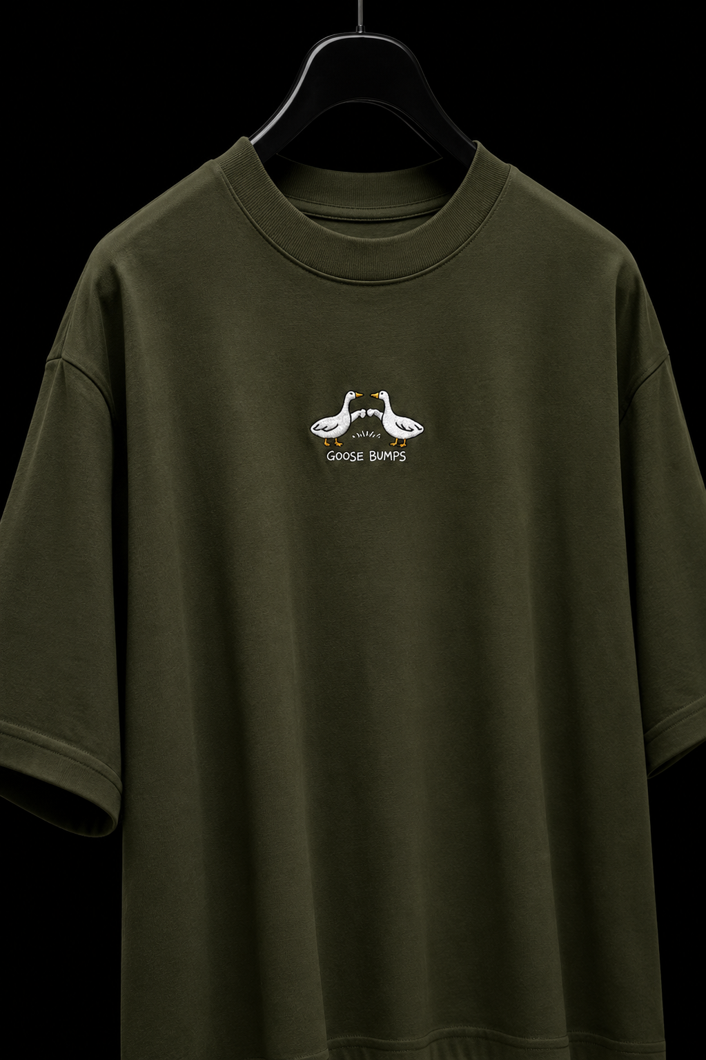Goose Bumps- Embroidered Oversized Tee