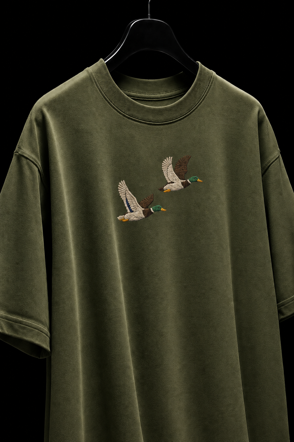 Twin mallard Embroidered Oversized tee