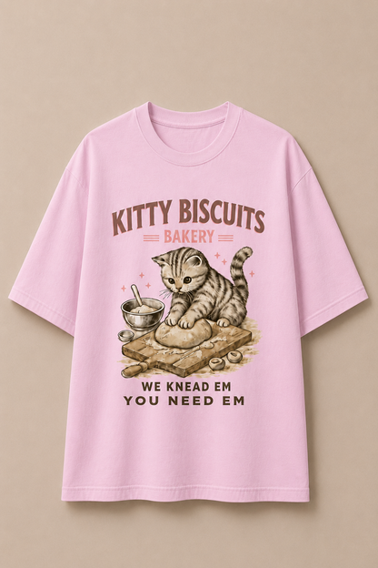 Kitty Biscuit-Oversized tee