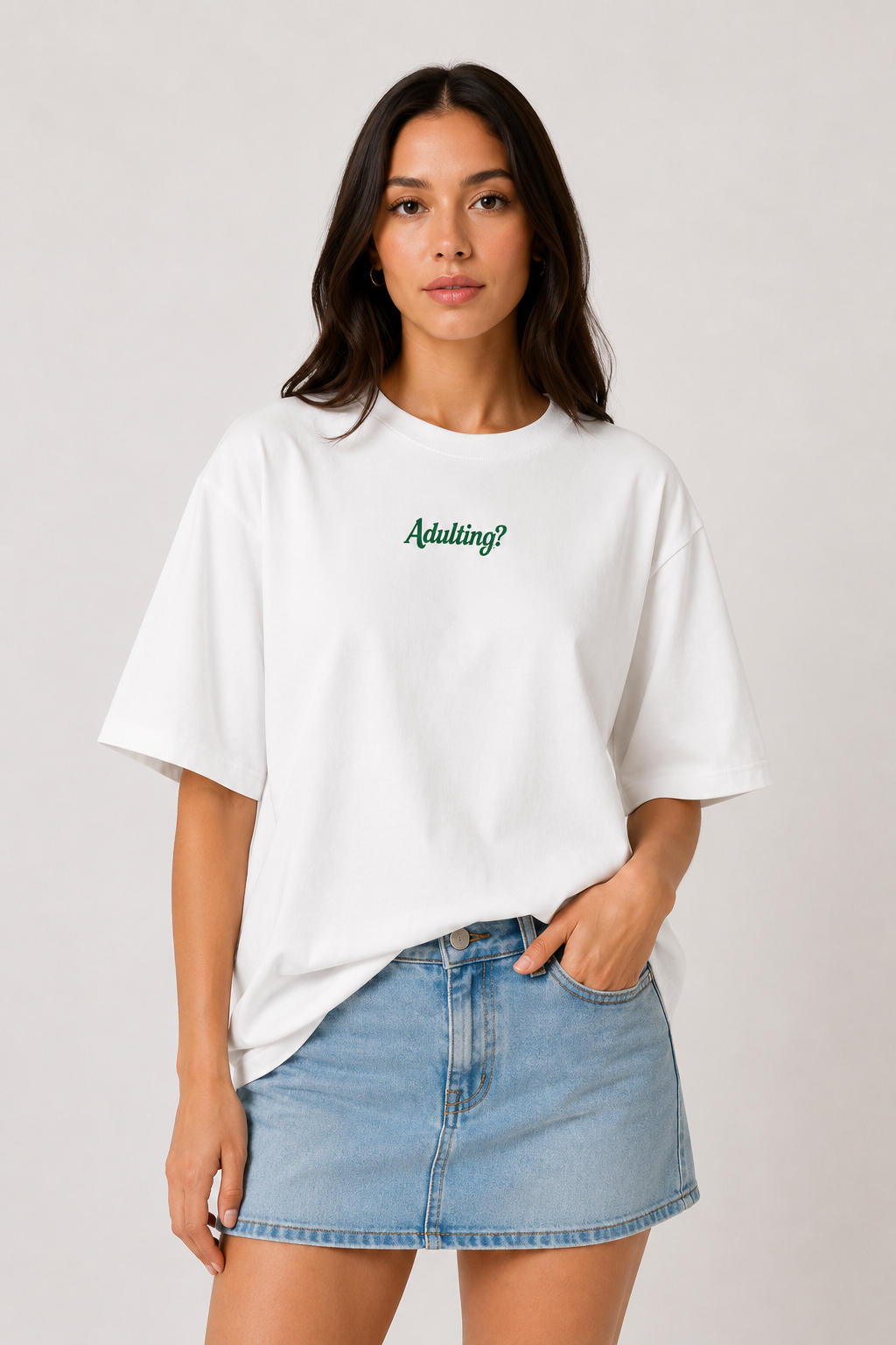 Adulting- Oversized Tee