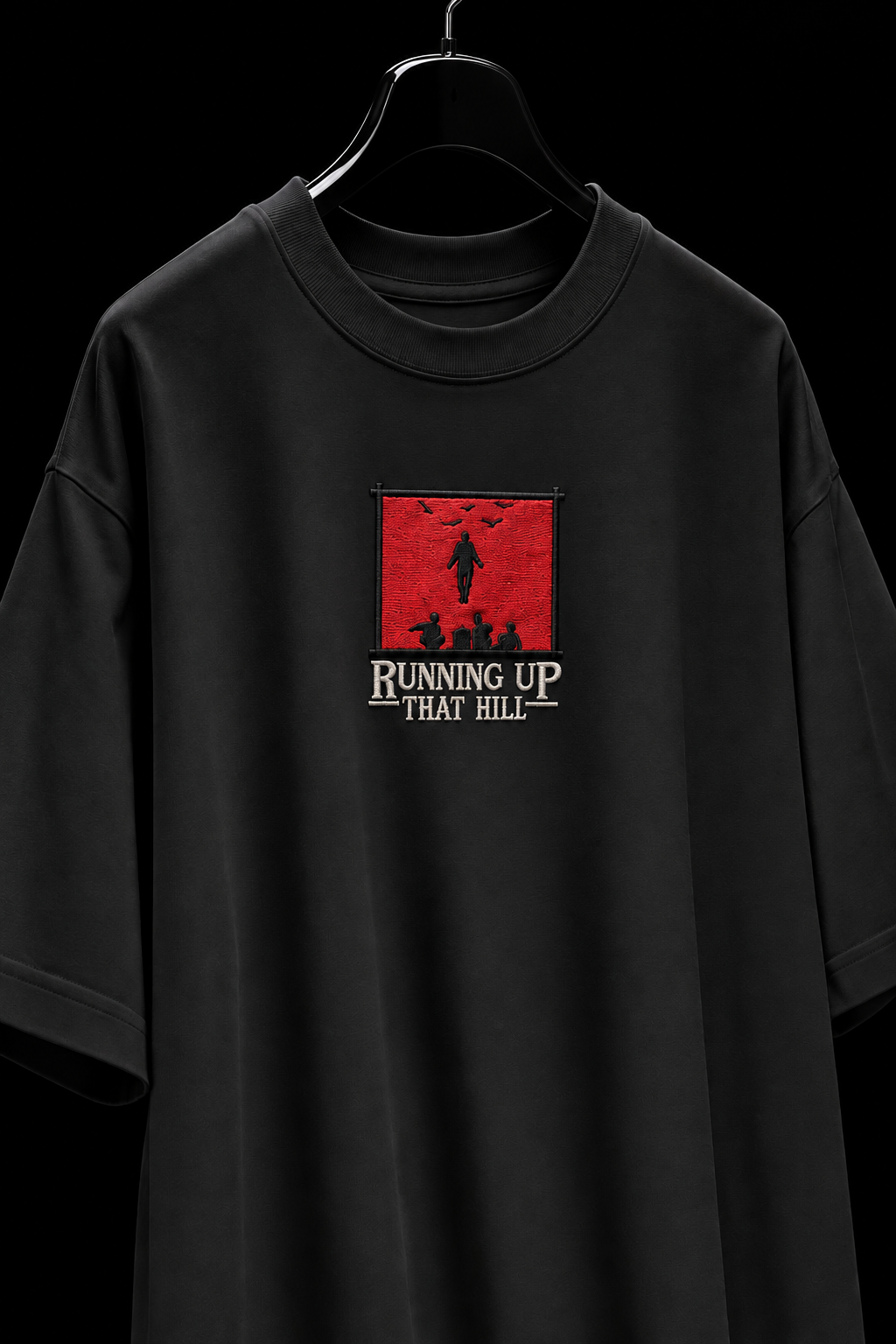 Running Up That Hill Oversized Embroidered Tee