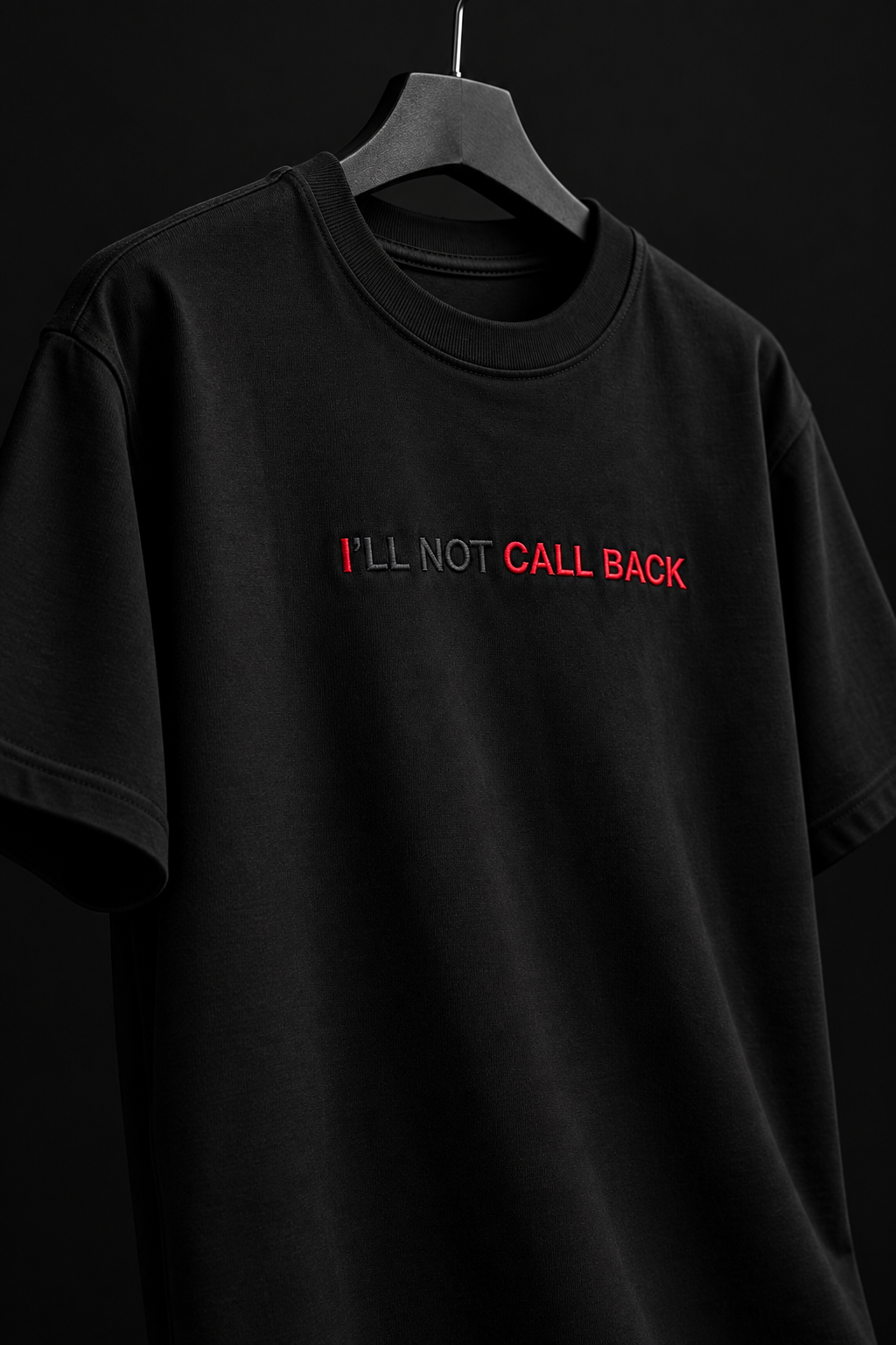 No Call Back-Embroidered Oversized Tee