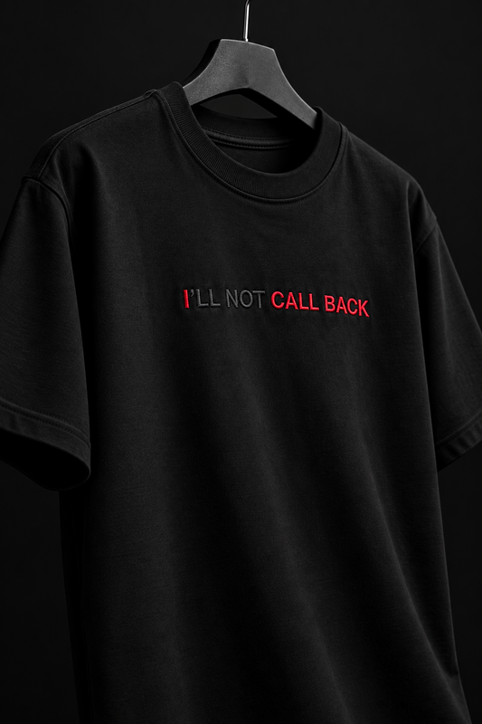 No Call Back-Embroidered Oversized Tee