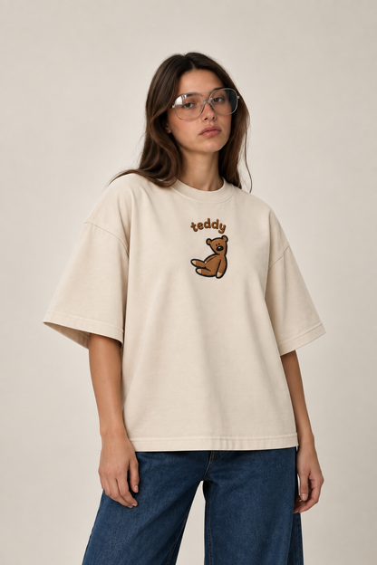 Mr. Teddy – Oversized Embroidered Tee
