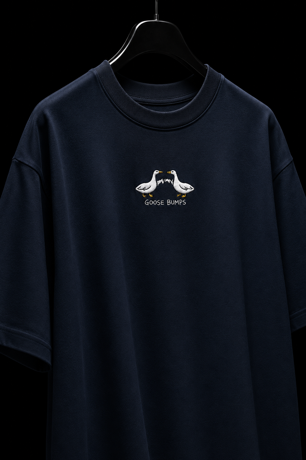 Goose Bumps- Embroidered Oversized Tee