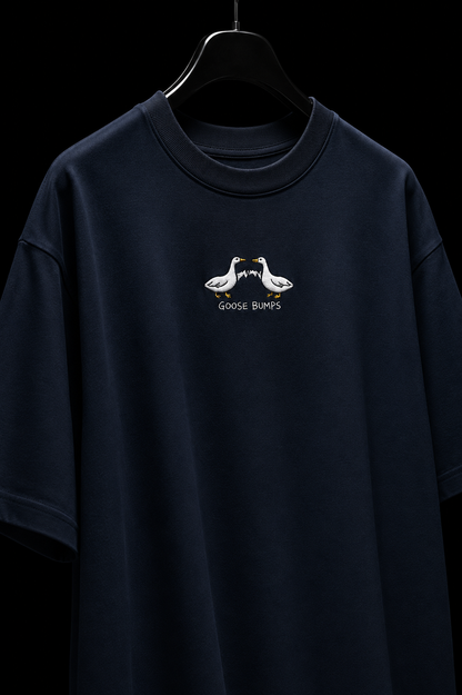 Goose Bumps- Embroidered Oversized Tee