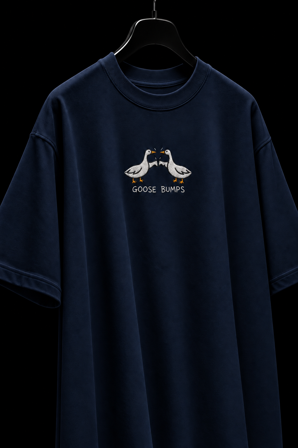 Goose Bumps- Embroidered Oversized tee