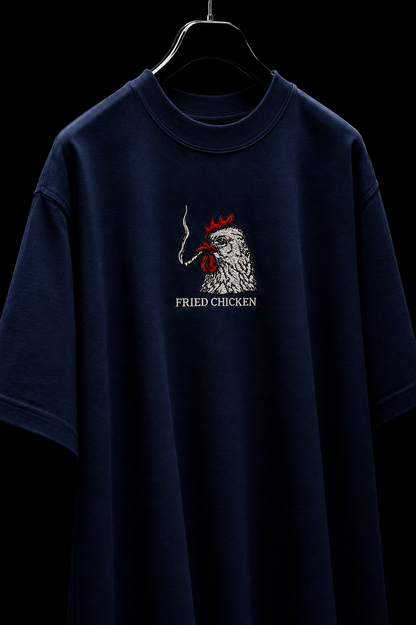 Fried Chicken- Embroidered Oversized tee