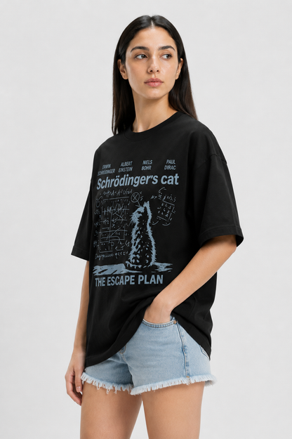 Schrodinger's Cat-Oversized tee