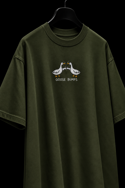 Goose Bumps- Embroidered Oversized tee