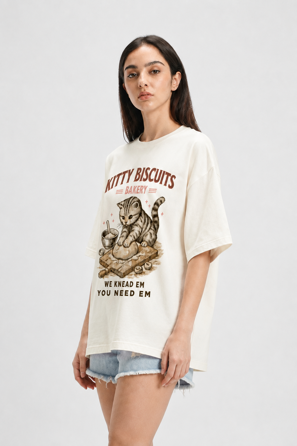 Kitty Biscuit-Oversized tee