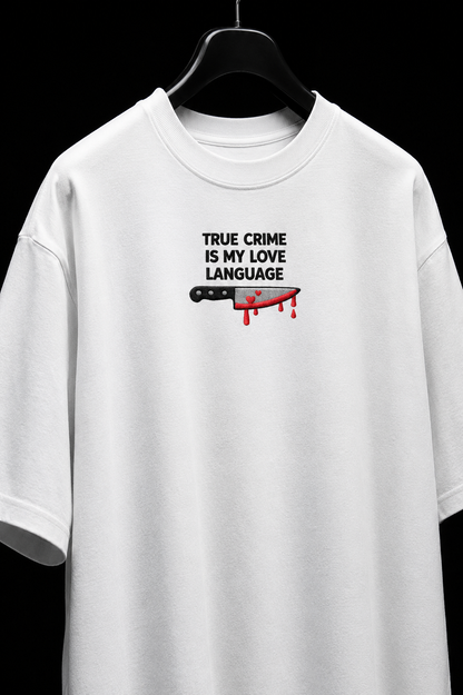 Love Language Embroidered Oversized tee