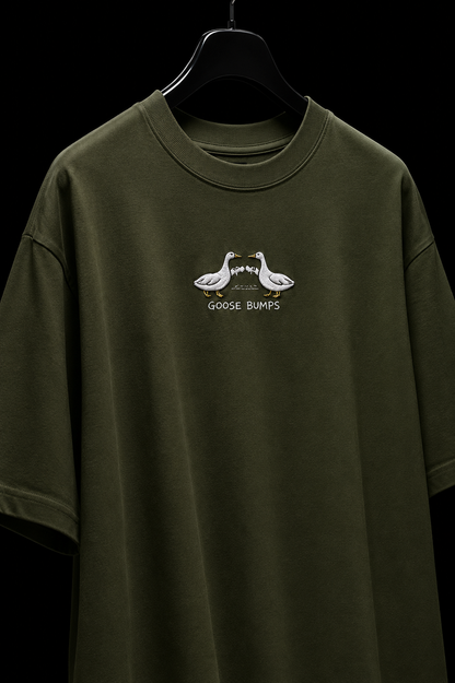 Goose Bumps- Embroidered Oversized Tee