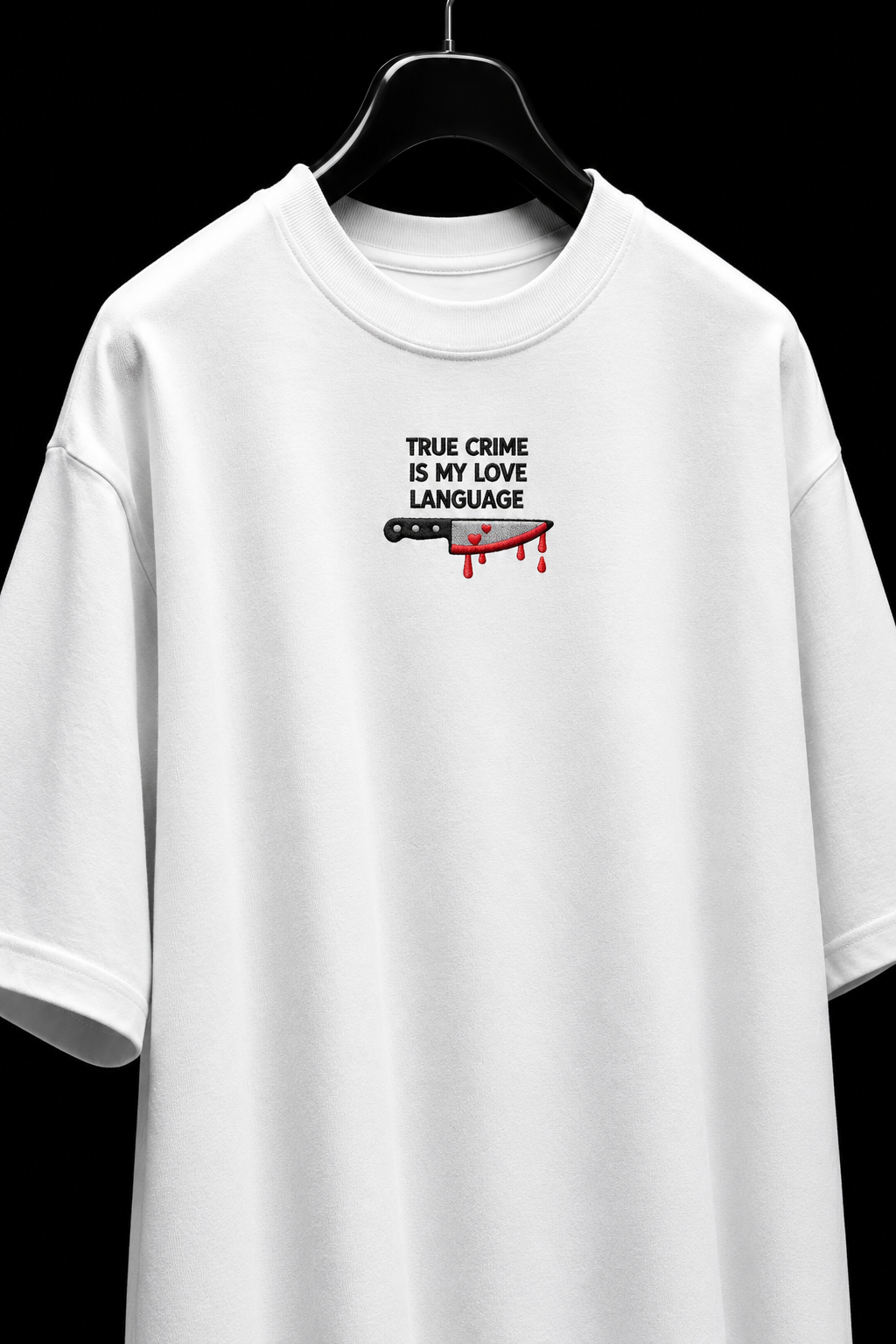 Love Language Embroidered Oversized tee