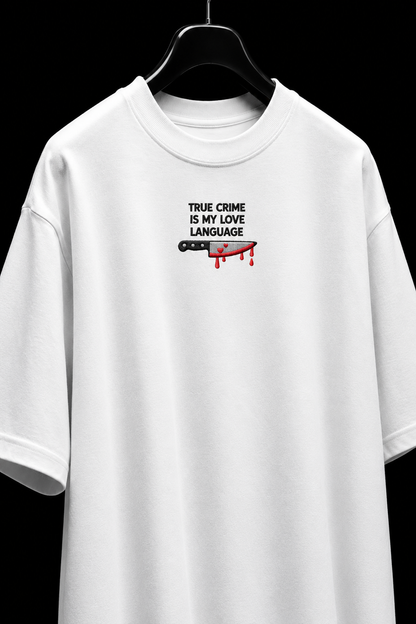 Love Language Embroidered Oversized tee
