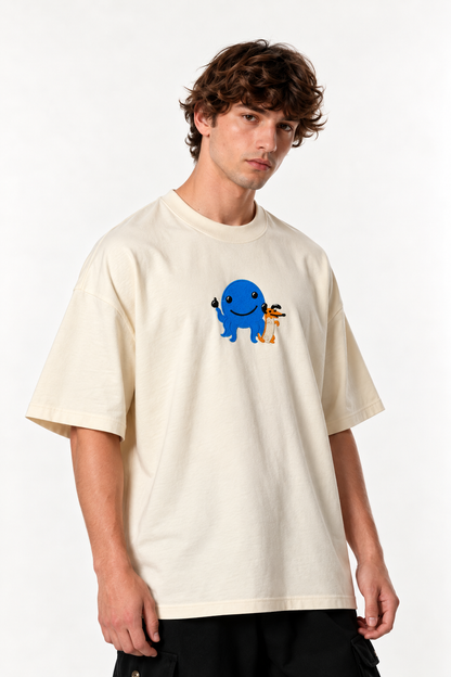Oswald Buddies- Embroidered Oversized Tee