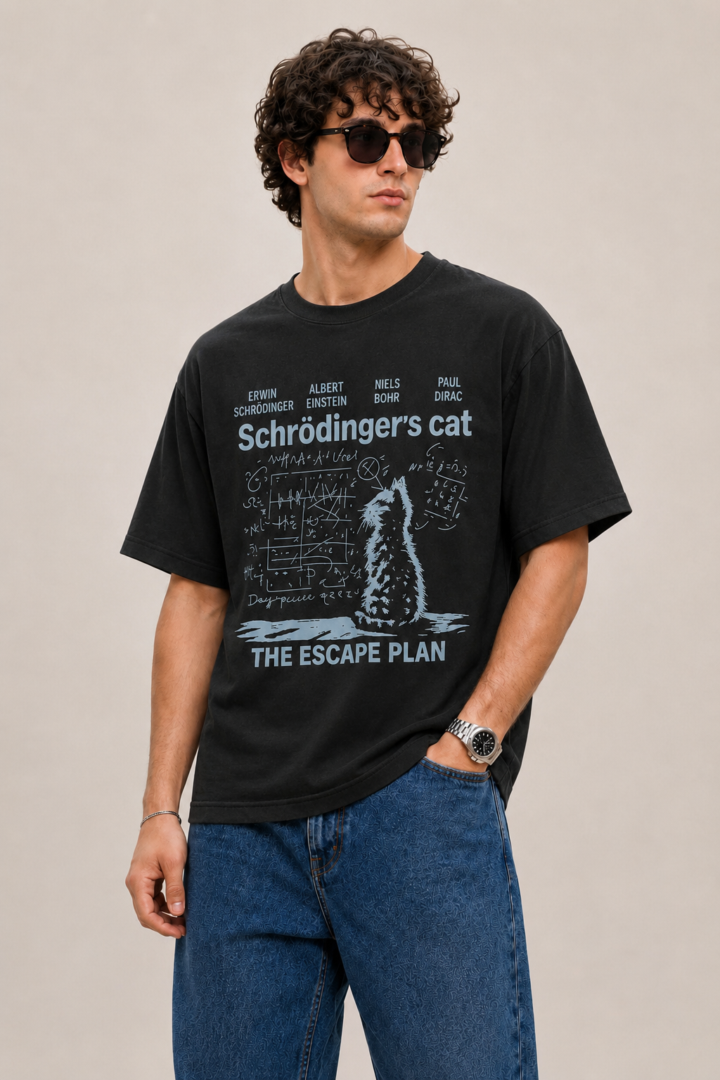 Schrodinger's Cat-Oversized tee
