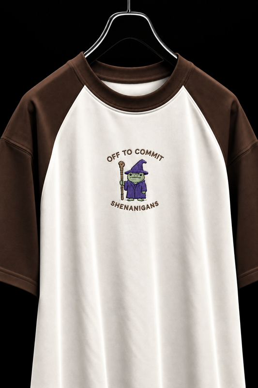 Committed to Shenanigans Embroidered Raglan Tee