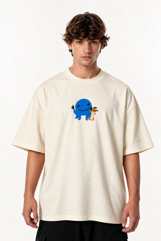 Oswald Buddies- Embroidered Oversized Tee
