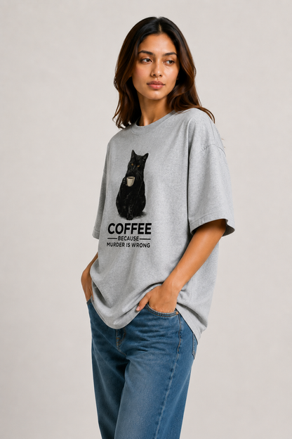 Murder Is Wrong-Oversized Tee
