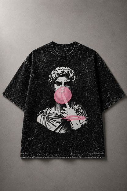 Bubble Caesar Acid Wash Oversized Tee