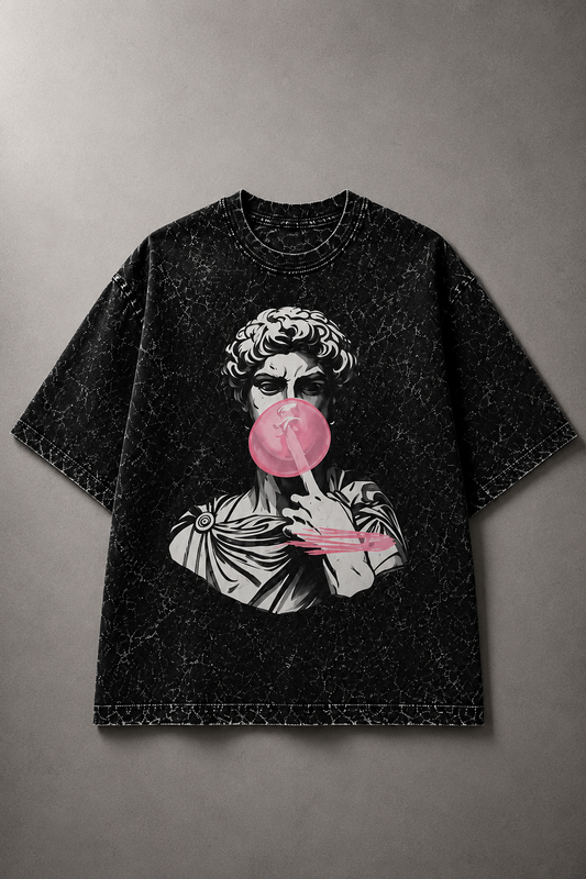 Bubble Caesar Acid Wash Oversized Tee