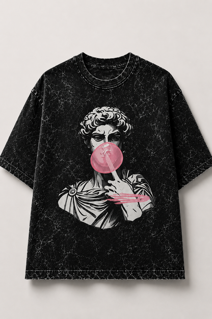 Bubble Caesar Acid Wash Oversized Tee