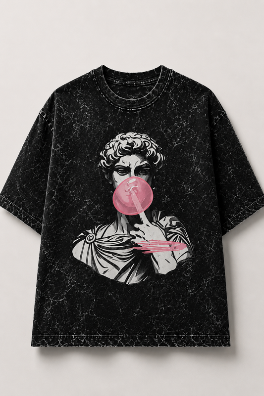 Bubble Caesar Acid Wash Oversized Tee