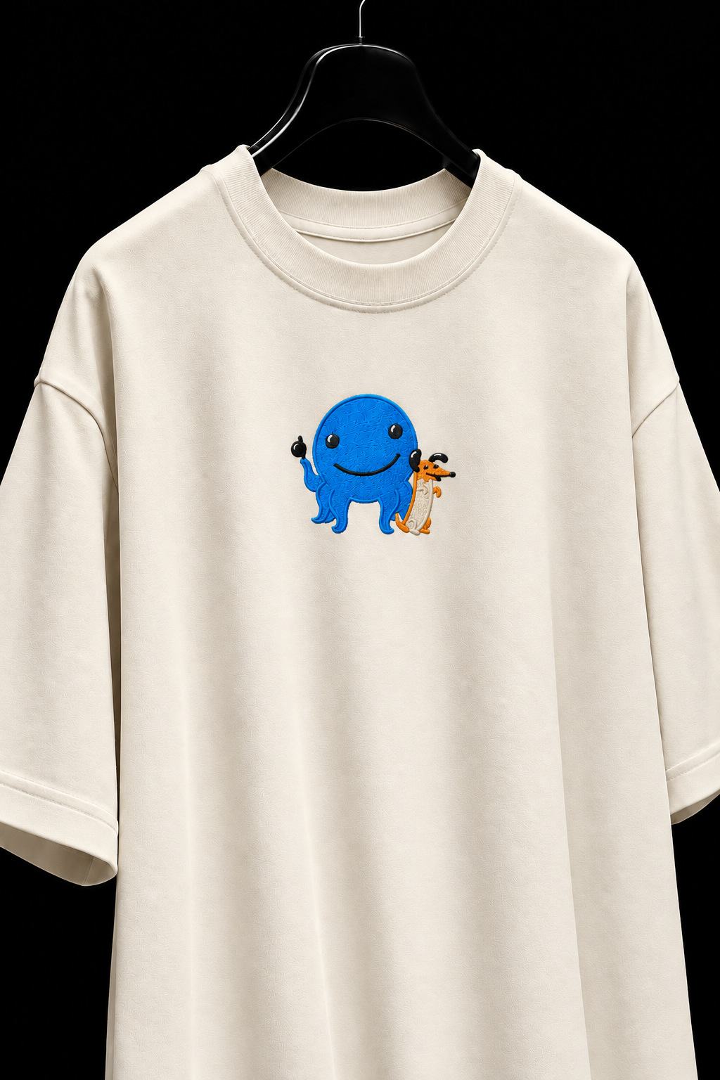 Oswald Buddies- Embroidered Oversized Tee
