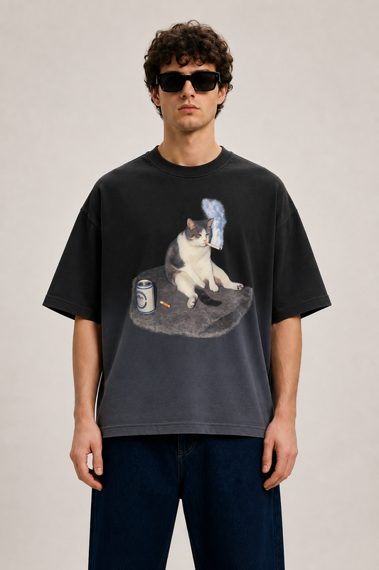 Mood-Black Ombrey Tee Boxy Fit