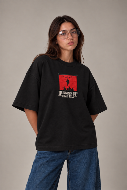 Running Up That Hill Oversized Embroidered Tee
