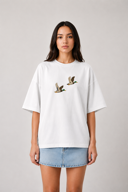 Twin mallard Embroidered Oversized tee
