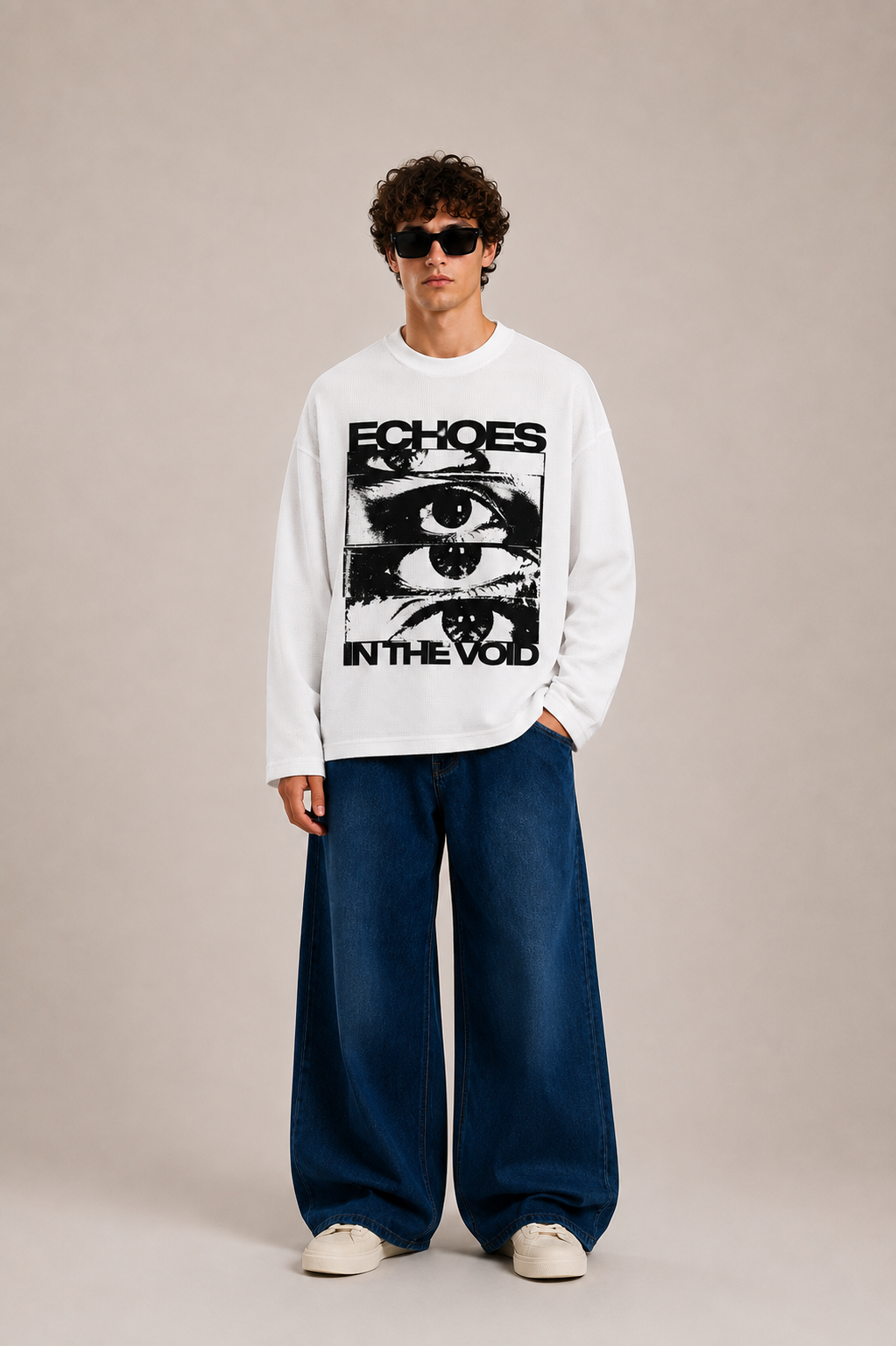 Echoes in the Void-Oversized Waffle tee