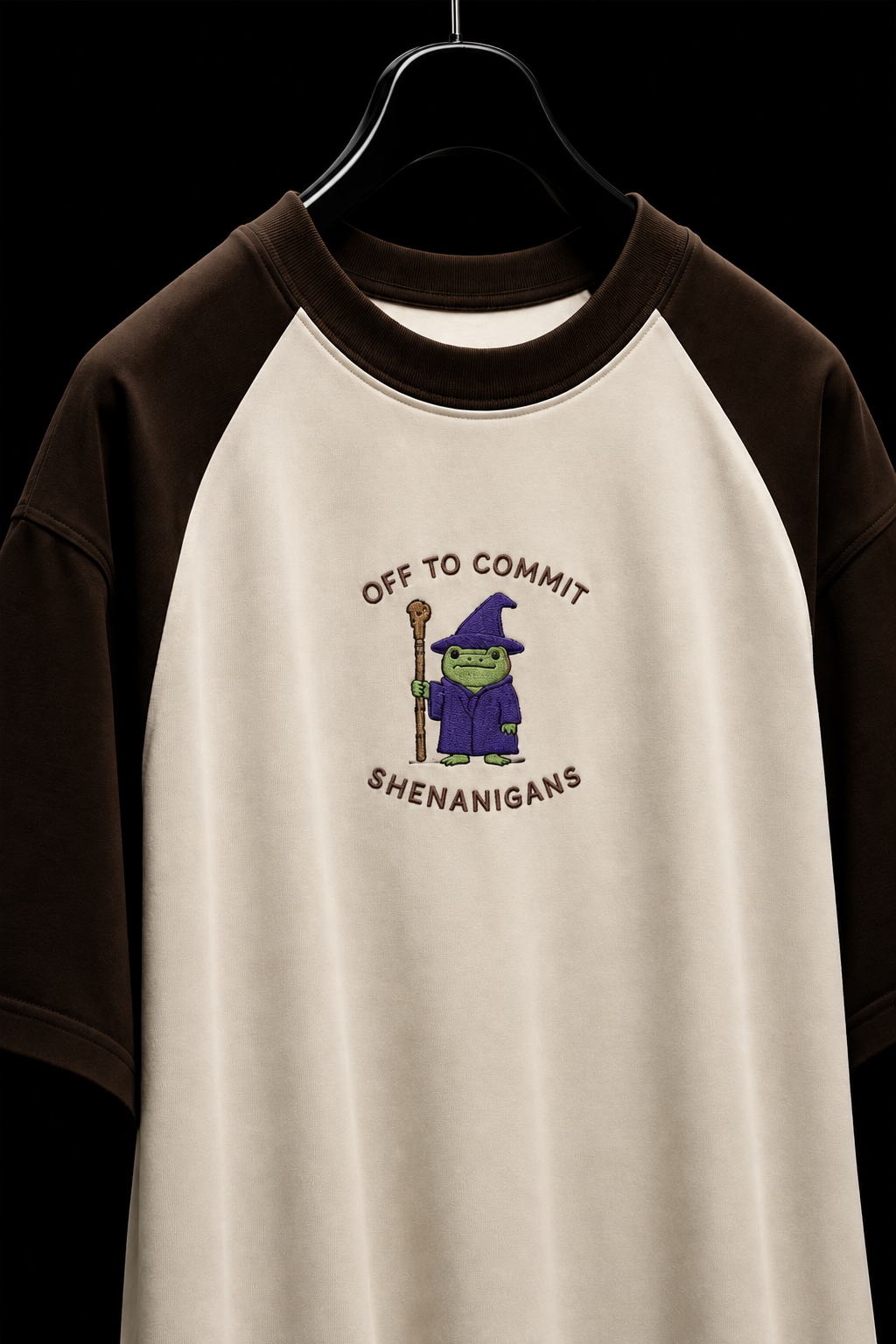 Committed to Shenanigans Embroidered Raglan Tee