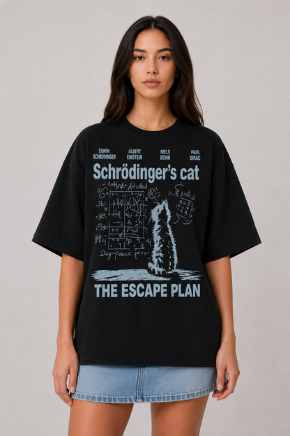 Schrodinger's Cat-Oversized tee