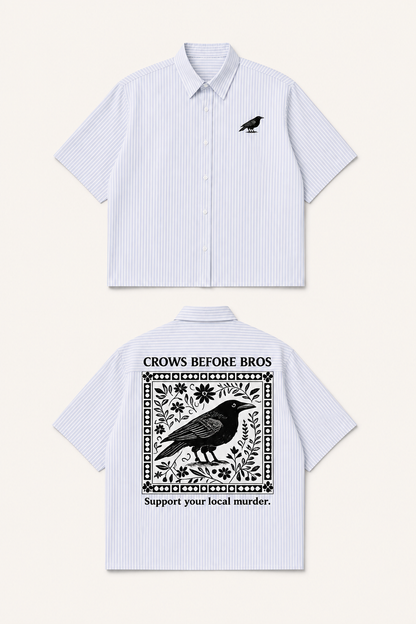 Crows Before Bros Boxy Shirt