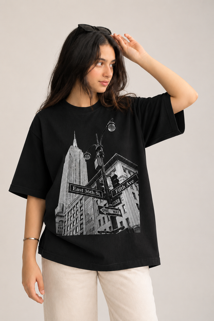 Midtown Noir Oversized tee