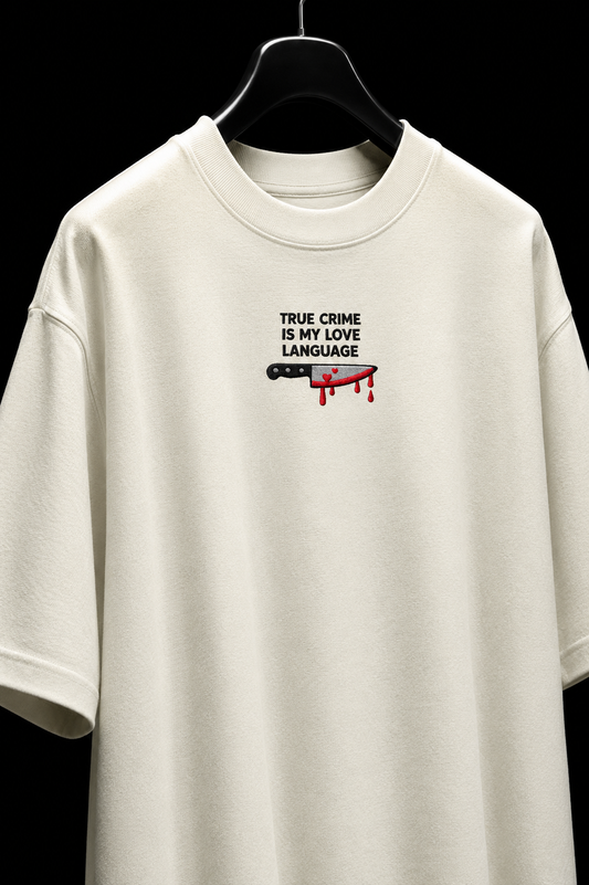 Love Language Embroidered Oversized tee