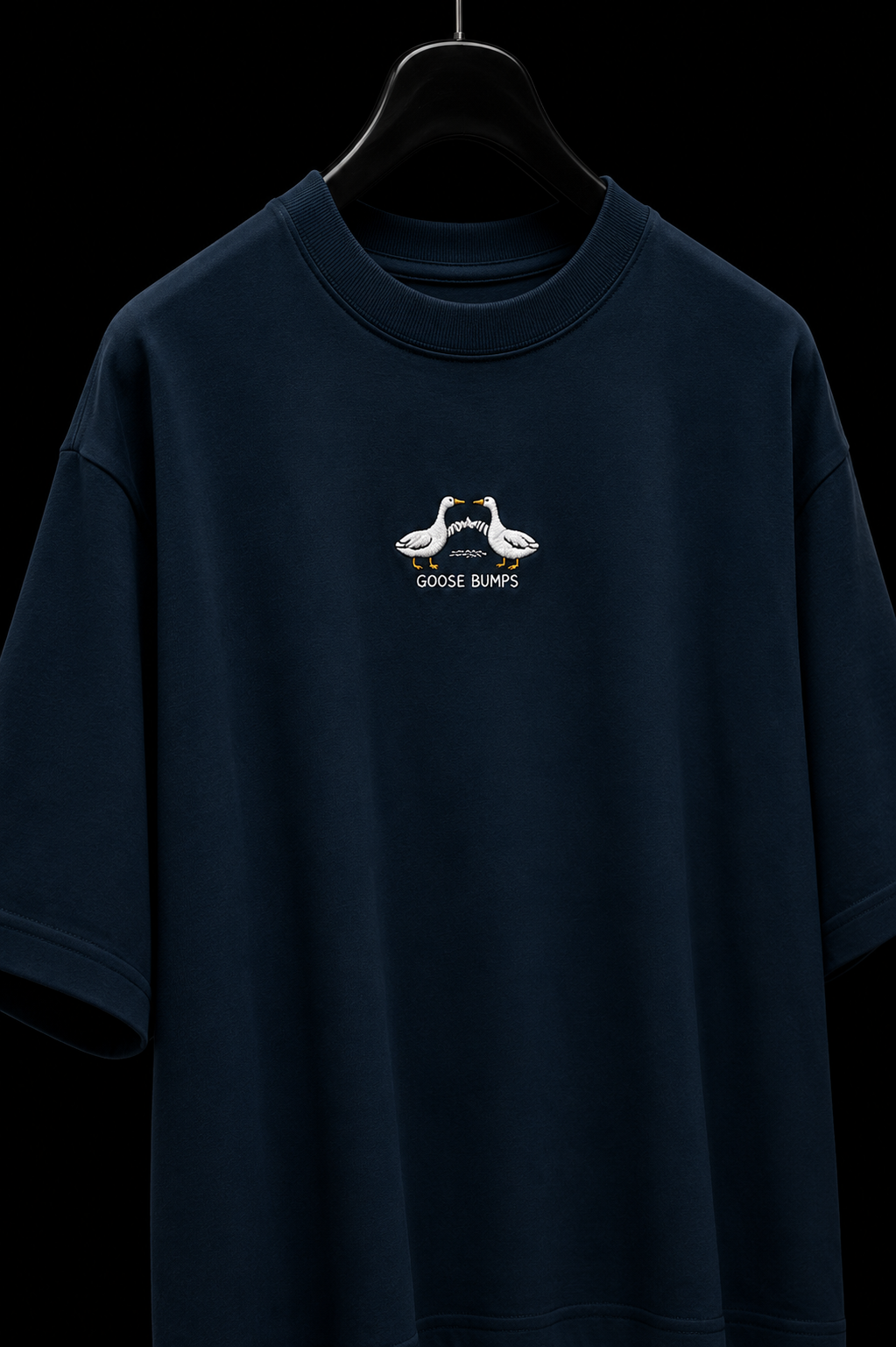 Goose Bumps- Embroidered Oversized Tee