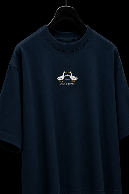 Goose Bumps- Embroidered Oversized Tee