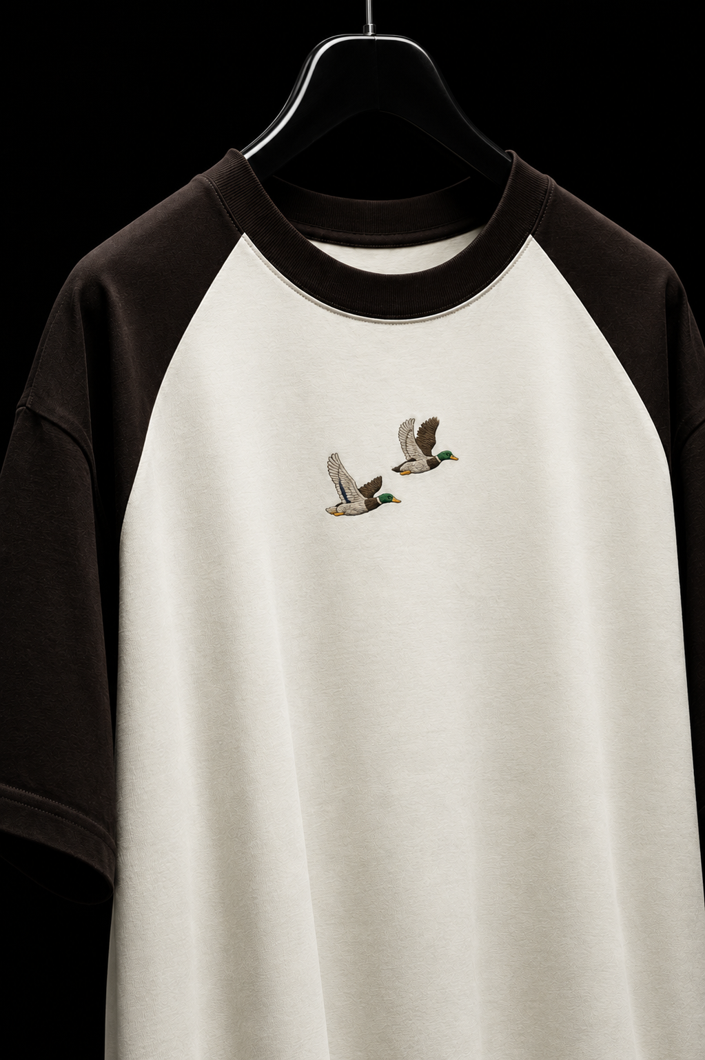 Twin Mallards Embroidered Oversized Tee